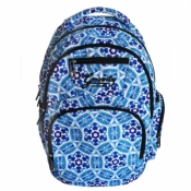 Plecak 15x33xH46 niebieski batik