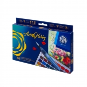 Zestaw farb akwarelowych - Astra Art&Hobby, 36 kol + pędzelek wodny + paletka