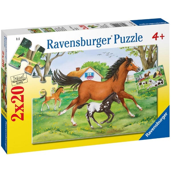 PUZZLE 2X20 EL. ŚWIAT KONI RAVENSBURGER 090228