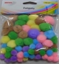 Pompony pastelowe 78szt