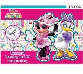 Blok techniczny A4/10 kartek biały Minnie 352969
