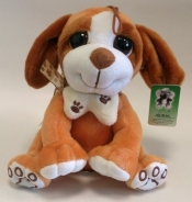 Piesek Florek siedzący brązowy 20cm - <br />