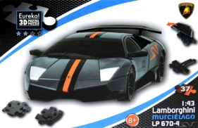 Puzzle 3D Cars: Lamborghini szary - poziom 2/4 (106324)