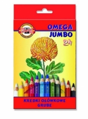 Kredki Omega Jumbo, 24 kolory