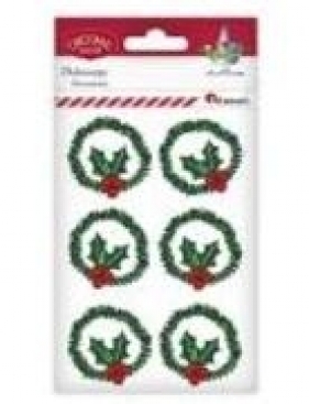 Wianki z drucika dekoracyjnego zielone 4cm 6szt