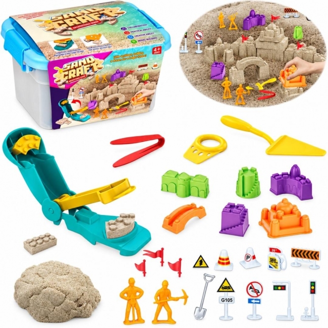 Piasek kinetyczny 350g z foremkami