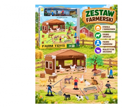 <img src='https://webimage.pl/pics/228/7/d5902496227228Q12937.jpg' style='height:440px' /> Zestaw rolniczy zagroda z figurkami i zwierzątkami