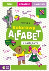 Kolorowy alfabet z naklejkami. Zeszyt 2 - Opracowanie zbiorowe