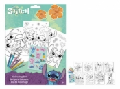 Zestaw do kolorowania kredki + naklejki Stitch