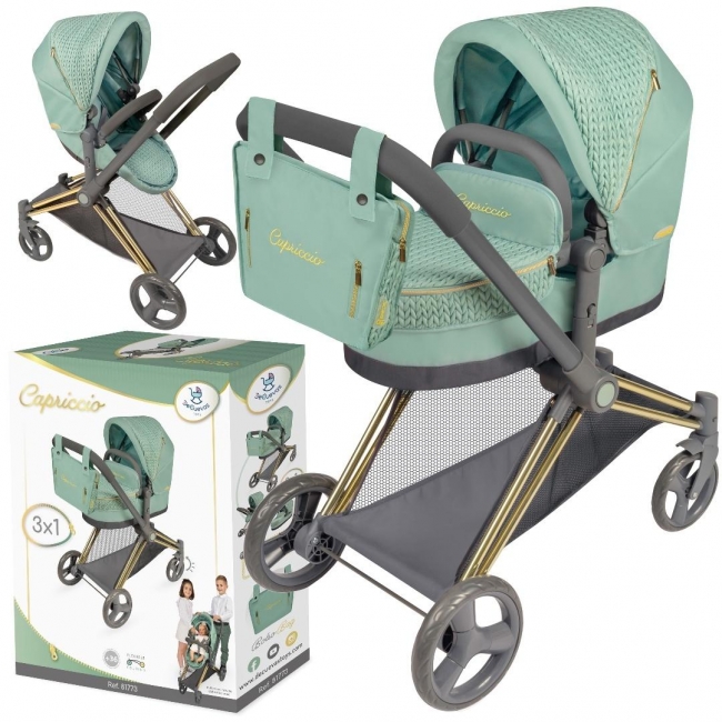 Wózke dla lalek funkcyjny 3w1 Capriccio