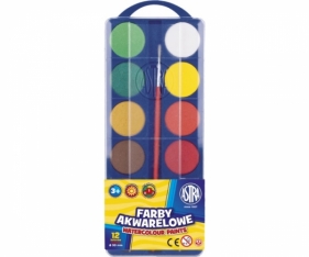 Farby akwarelowe Astra 12 kolorów - fi 30,0mm