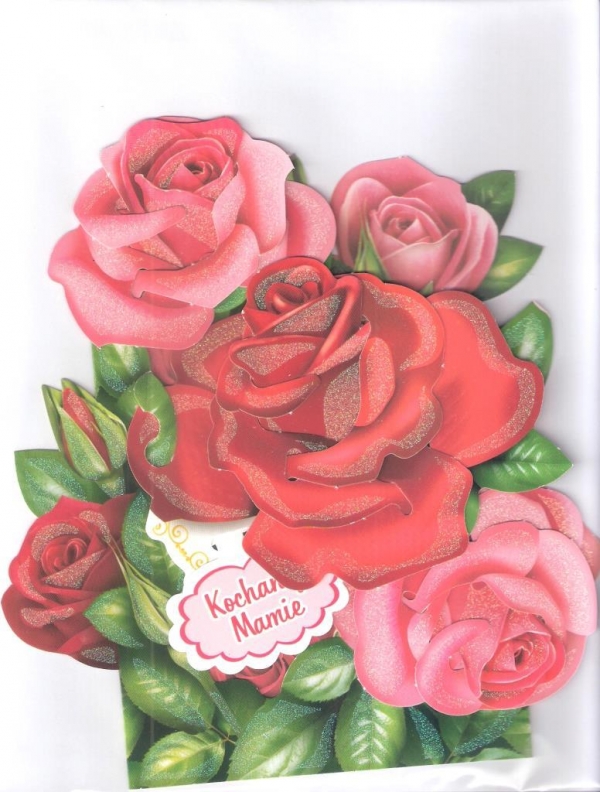 Karnet składany 3D Róża