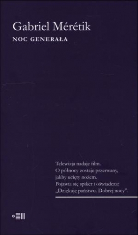 Noc Generała (Uszkodzona okładka) - Meretik Gabriel