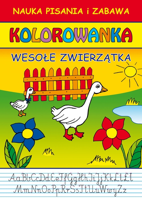 Wesołe zwierzątka Nauka pisania i zabawa Kolorowanka