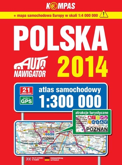 Polska 2014 Atlas samochodowy 1:300 000