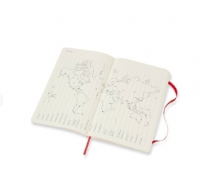 Kalendarz-terminarz książkowy Moleskine duży [13x21 cm] tygodniowy 2019 horyzontalny czerwony/szkarłatny miękka oprawa