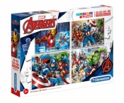 Clementoni, Puzzle Progressive SuperColor 4w1: Avengers (07722)