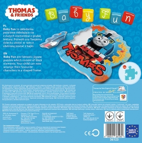 Puzzle 6 elementów Baby Fun, Lokomotywa Tomek (36123)