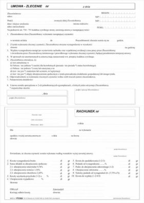 Druk samokopiujący Stolgraf Umowa - Zlecenie A4 100k. (K23)