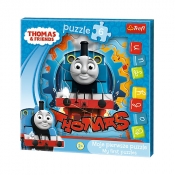 Puzzle 6 elementów Baby Fun, Lokomotywa Tomek (36123)