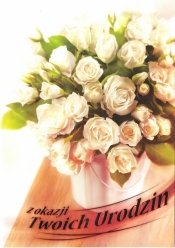 Karnet B6 Kwiaty W Dniu Urodzin FF1206 - FF1206