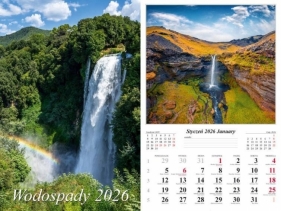 Kalendarz 2026 ścienny Wodospady