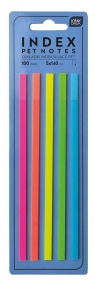 Zakładki indeksujące paski 140mm Pet neon 100szt