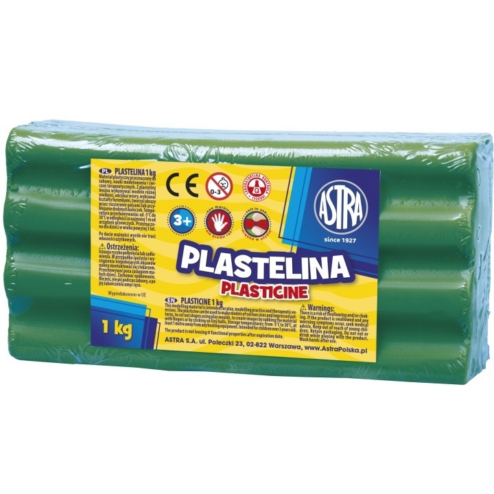 Plastelina Astra, 1 kg - zielona (303111015)