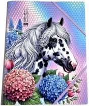 Teczka A4+ plastikowa z gumką Koń