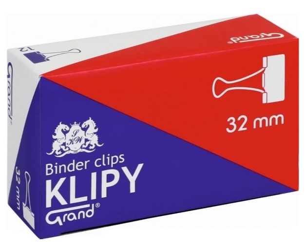 Klipy biurowe Grand 32mm, 12 szt.