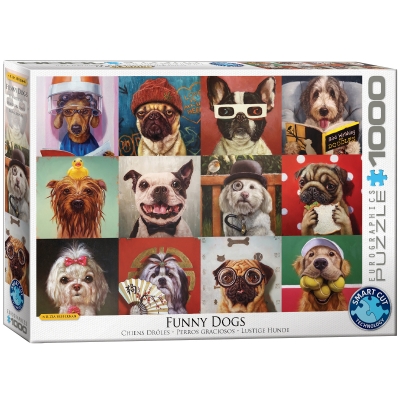 <img src='https://webimage.pl/pics/231/5/d628136655231.jpg' style='height:440px' /> Puzzle 1000 Funny Dogs by Lucia Heffernan 6000-5523