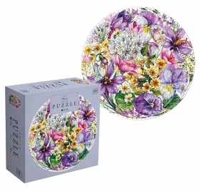 Puzzle 500: Round - Flowers 2 - Purple Garden