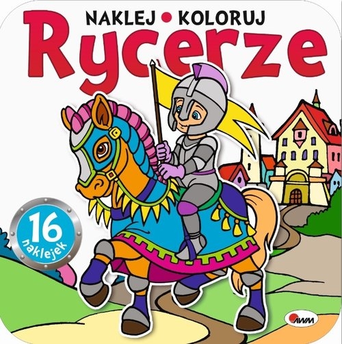 Rycerze naklej koloruj