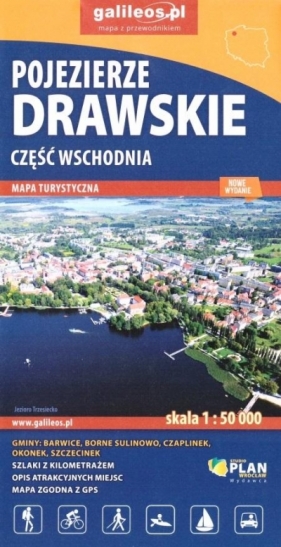 Mapa turyst. - Pojezierze Drawskie cz.wsch. w.2022 - Praca zbiorowa