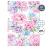 Zeszyt A4 32k. w kratkę Peonie 90g