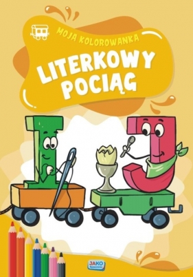 Literkowy pociąg kolorowanka 2 sztuki