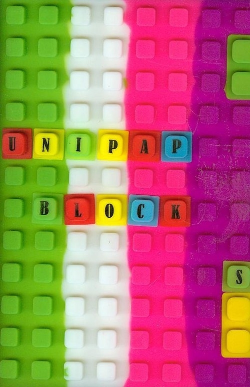 Notes silikonowy A5 Unipap Blocks w kratkę 100 kartek kolorowy
