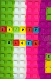 Notes silikonowy A5 Unipap Blocks w kratkę 100 kartek kolorowy - <br />