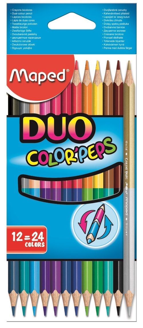 Kredki colorpeps duo dwustronne 12 sztuk (829600)
