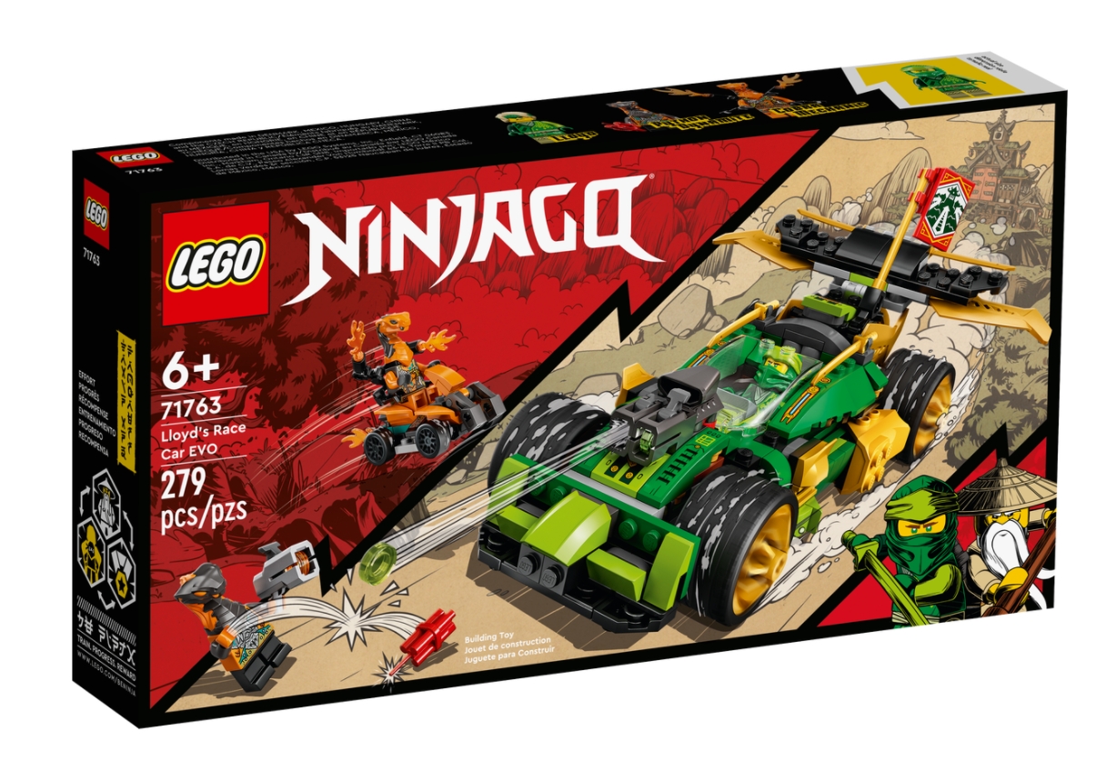 Lego Ninjago: Samochód wyścigowy Lloyda EVO (71763)