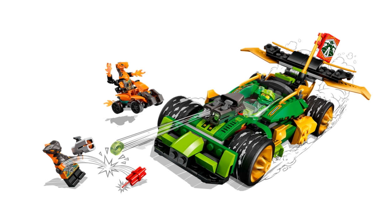 Lego Ninjago: Samochód wyścigowy Lloyda EVO (71763)