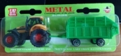 Traktor metalowy 17cm z akcesoriami