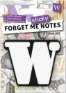 Forget me sticky - notes kart samoprzylepnych litera W