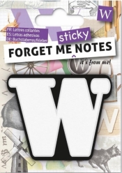 Forget me sticky - notes kart samoprzylepnych litera W