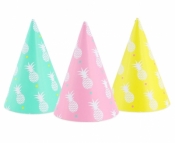 Czapka party Godan Słodki Ananas mix kolorów/6sztuk (PF-CPSA)