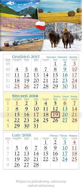 Kalendarz trójdzielny 2018 - Widokówka KT3