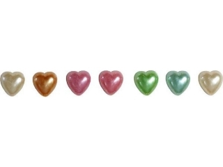 Kryształki samoprzylepne perełki serca mix kolor 77szt