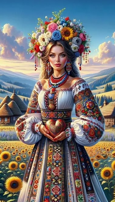 <img src='https://webimage.pl/pics/233/7/d5906196017233.jpg' style='height:440px' /> Diamentowa Mozaika Kobieta słowiańskie serce NO-2001723