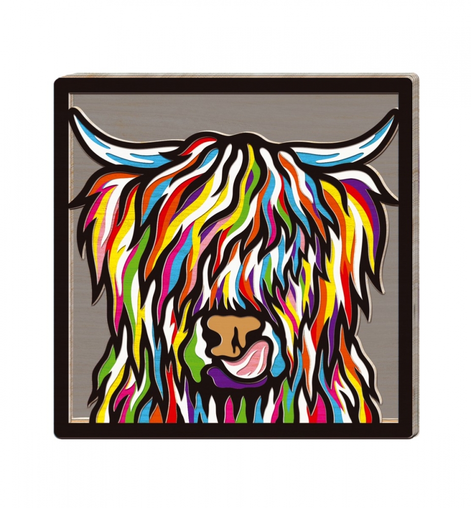 Zestaw do tworzenia obrazów z drewna - krowa