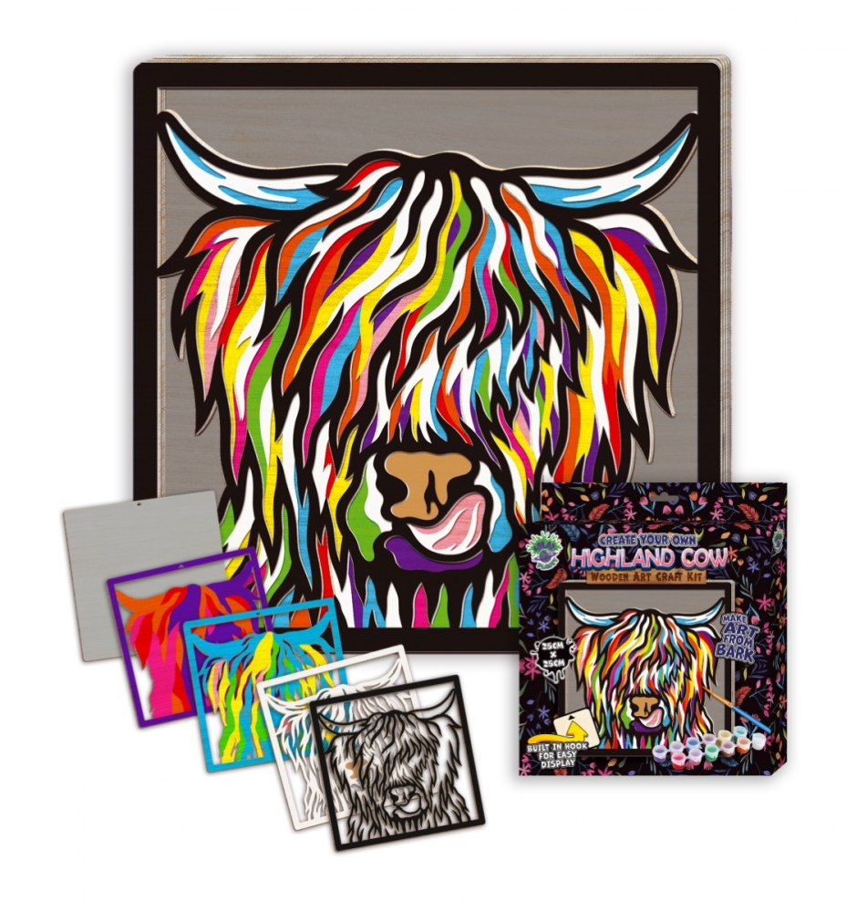 Zestaw do tworzenia obrazów z drewna - krowa
